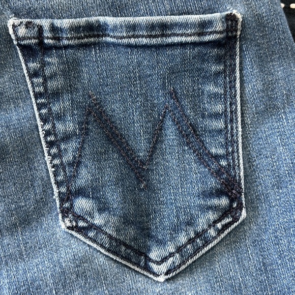 MOTHER Rascal Ankle Snippet Blue Jeans with Raw Hem size 25 - Picture 9 of 16